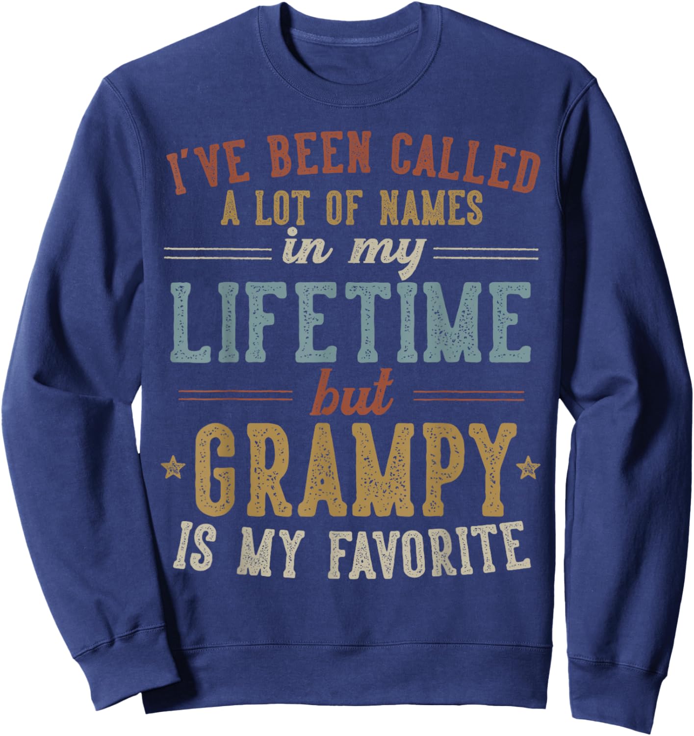 Grampy Is My Favorite Name - Father's Day Grampy Sweatshirt - Sweatshirt | Navy