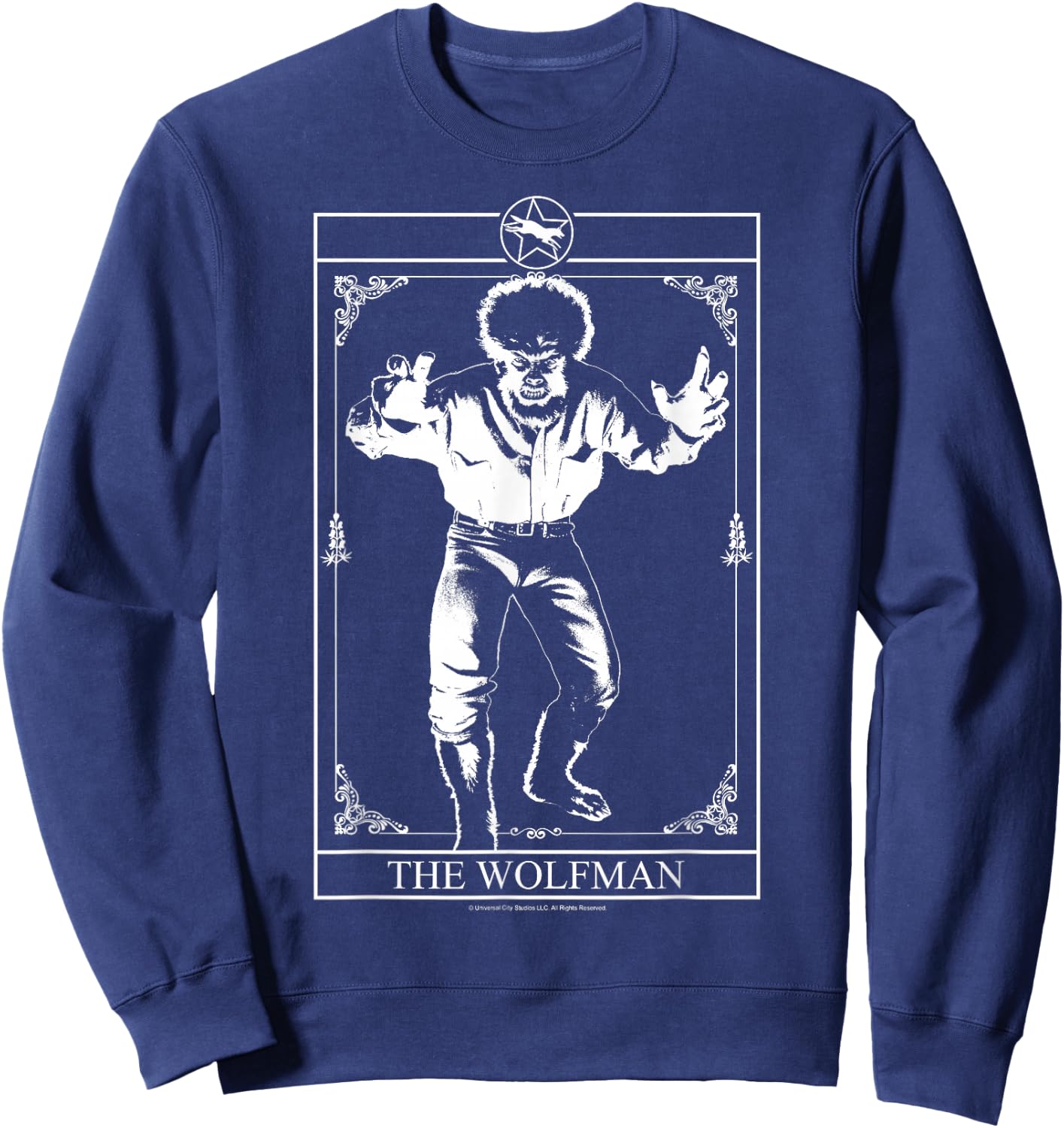 Universal Monsters The Wolfman Tarot Card Sweatshirt - Sweatshirt | Navy