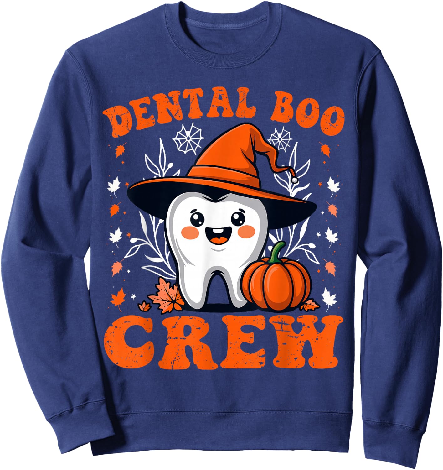 Halloween Dental Boo Crew Dentist Costume Teeth Women Men Sweatshirt - Sweatshirt | Navy
