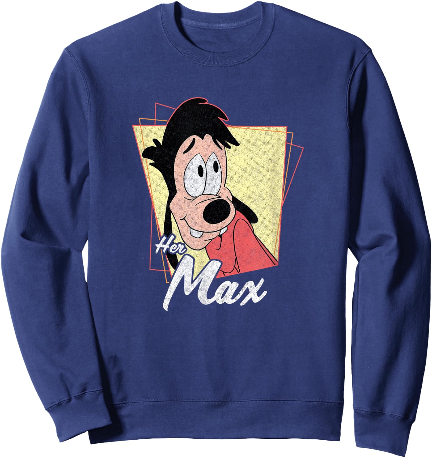 Disney A Goofy Movie Her Max Vintage Distressed Poster Sweatshirt - Sweatshirt | Navy