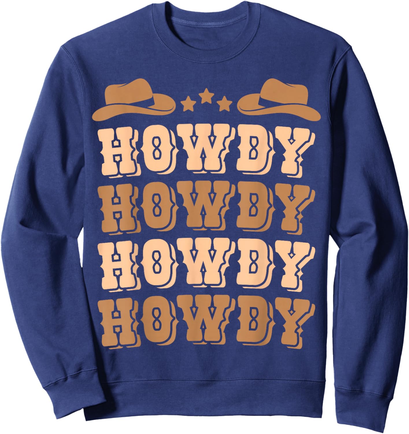 Cute Cowboy Outfit Western Men's Cowboy Rodeo Cow Boys Howdy Sweatshirt - Sweatshirt | Navy