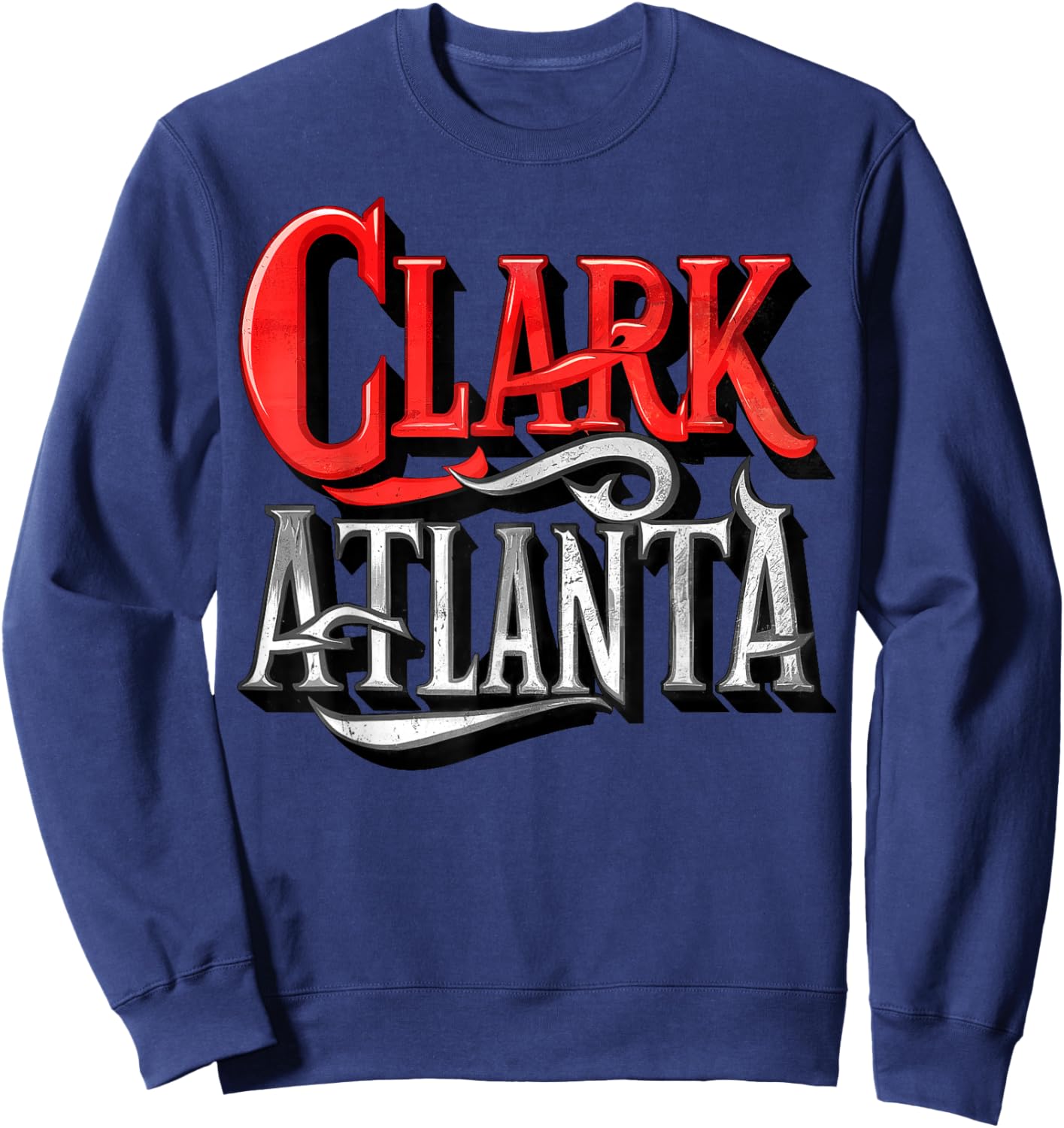 Vintage Clark & Atlanta Varsity Style Sweatshirt - Sweatshirt | Navy