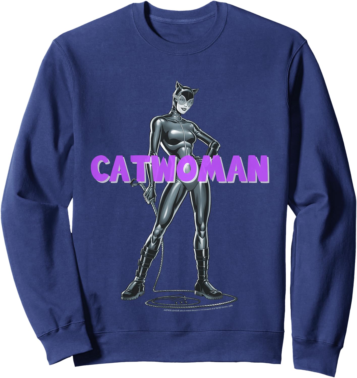 Kids DC Comics Catwoman Simple Portrait Sweatshirt - Sweatshirt | Navy