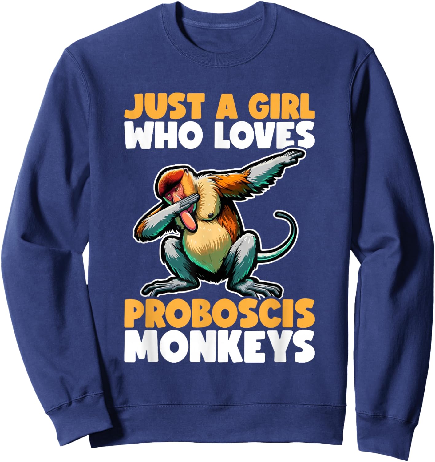 Proboscis Monkey Sweatshirt - Sweatshirt | Navy