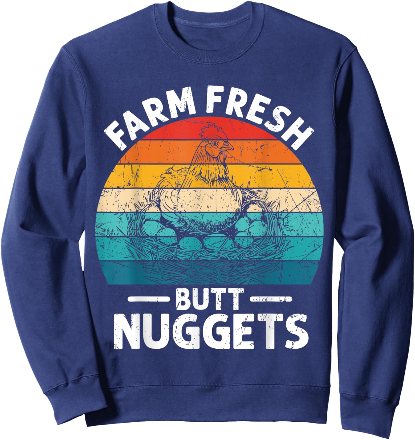 Farm fresh Butt Nuggets Sweatshirt - Sweatshirt | Navy