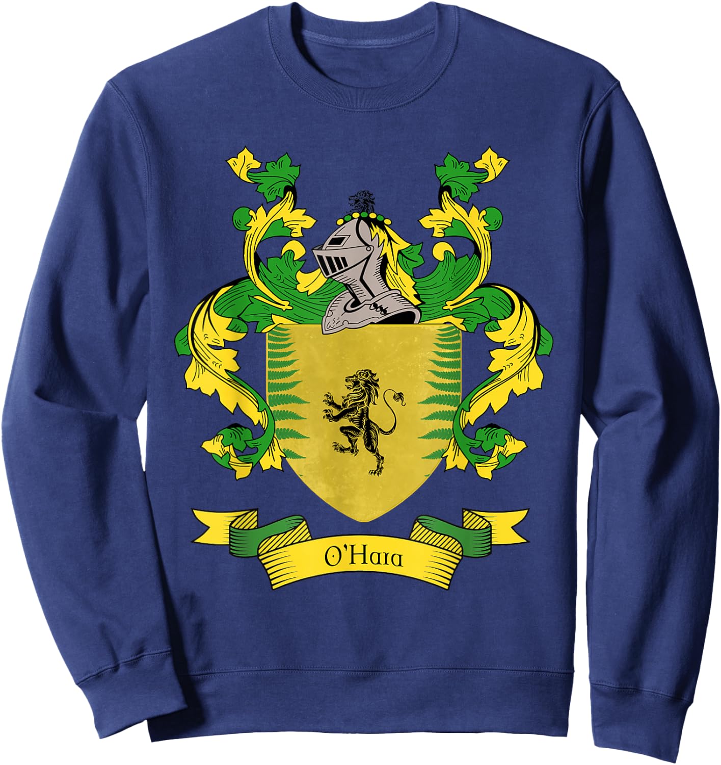 O'Hara Coat of Arms | O'Hara Surname Family Crest Sweatshirt - Sweatshirt | Navy