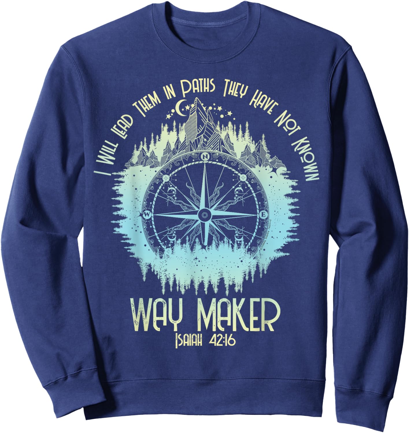 Spiritual Way Maker Bible Verse Christian Faith Way Maker Sweatshirt - Sweatshirt | Navy