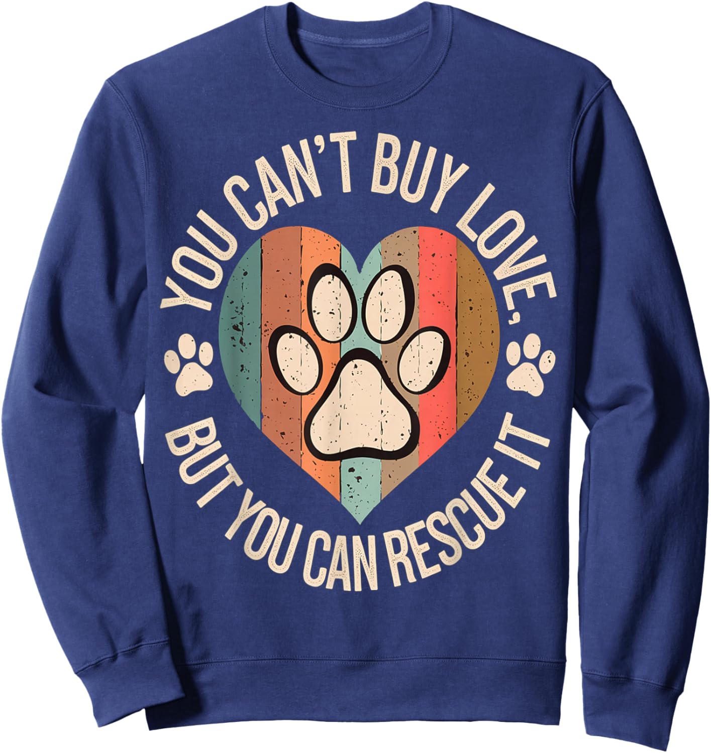Animal Rescue Retro Sweatshirt - Sweatshirt | Navy