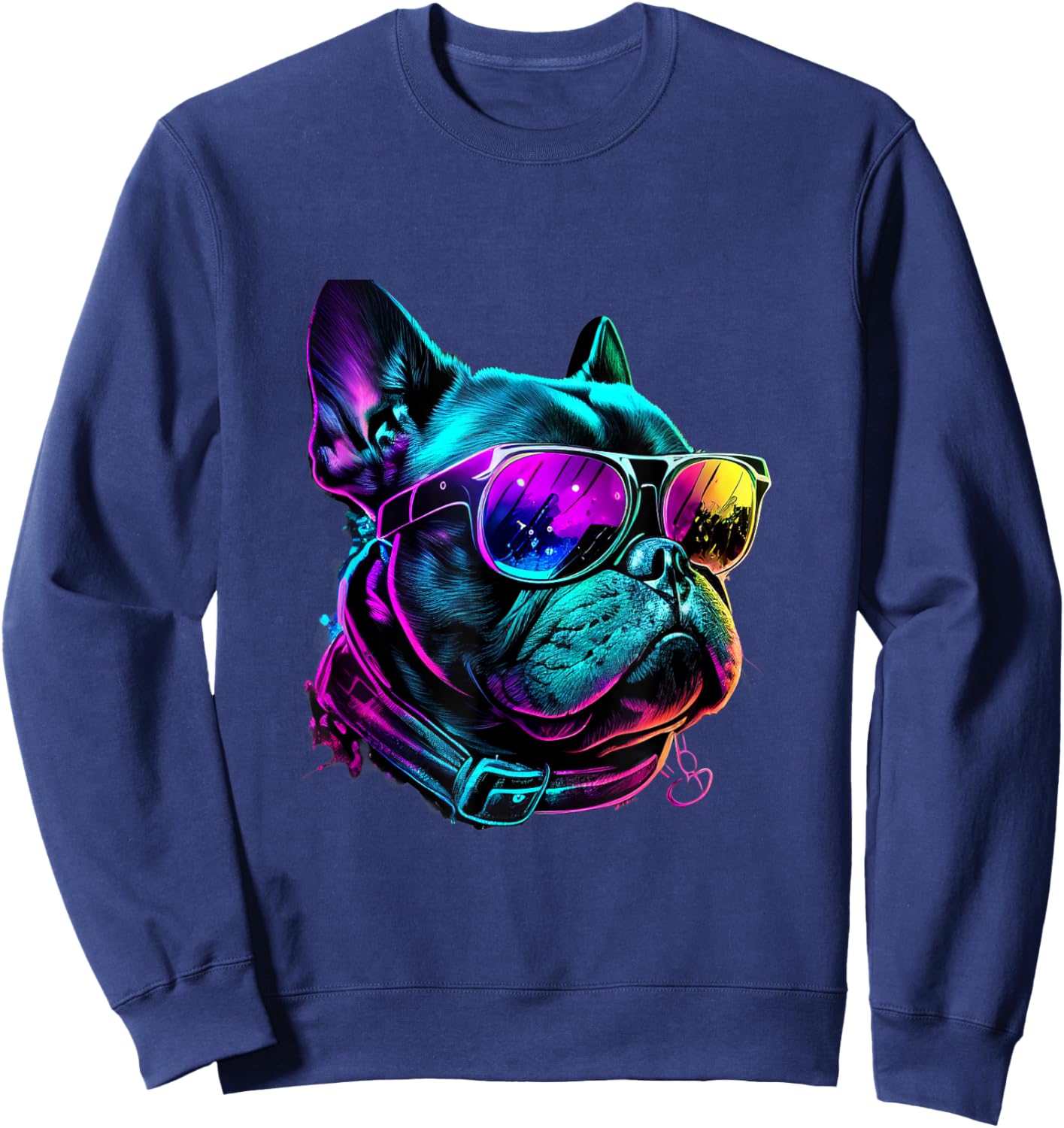 French Bulldog Dogs French Bulldogs Sweatshirt - Sweatshirt | Navy