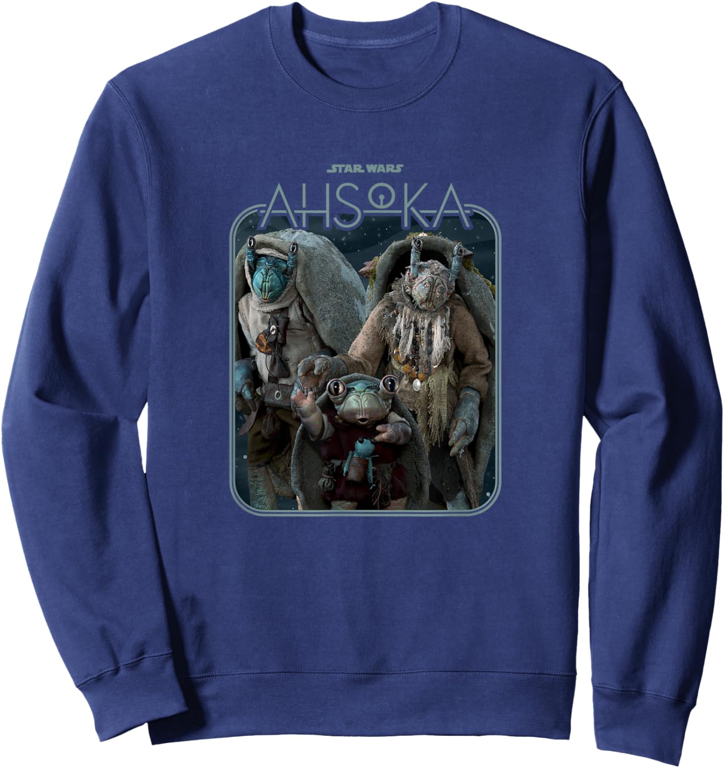 Star Wars: Ahsoka The Noti Group Shot Big Chest Portrait Sweatshirt - Sweatshirt | Navy