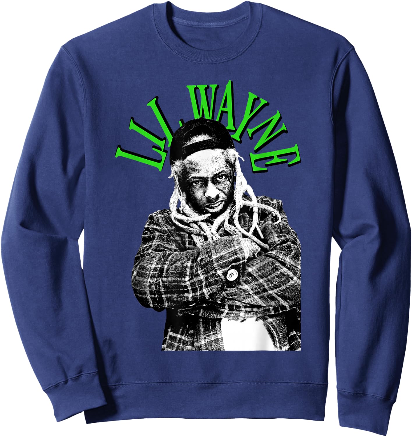 Lil Wayne Green Photo Sweatshirt - Sweatshirt | Navy