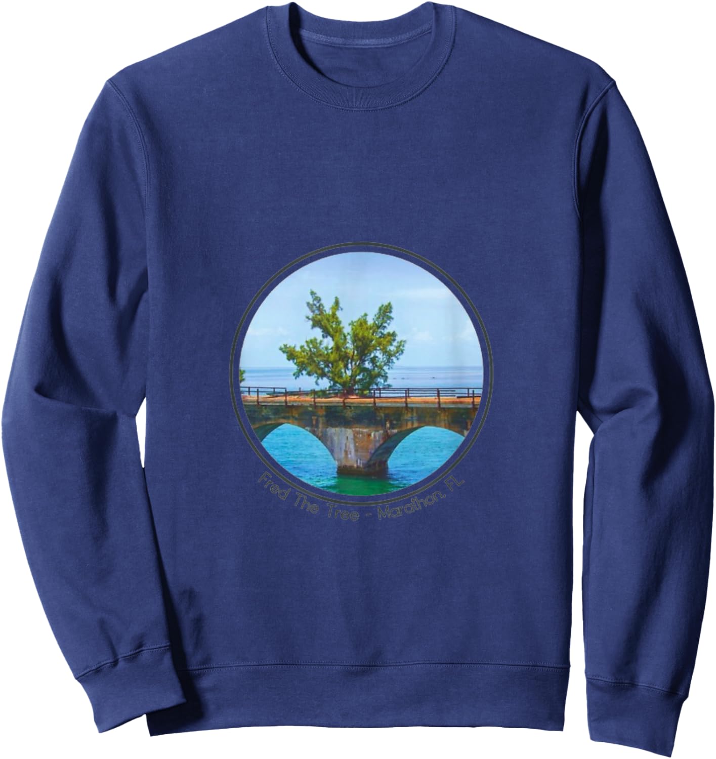 Fred the Tree 7 mile bridge marathon Sweatshirt - Sweatshirt | Navy