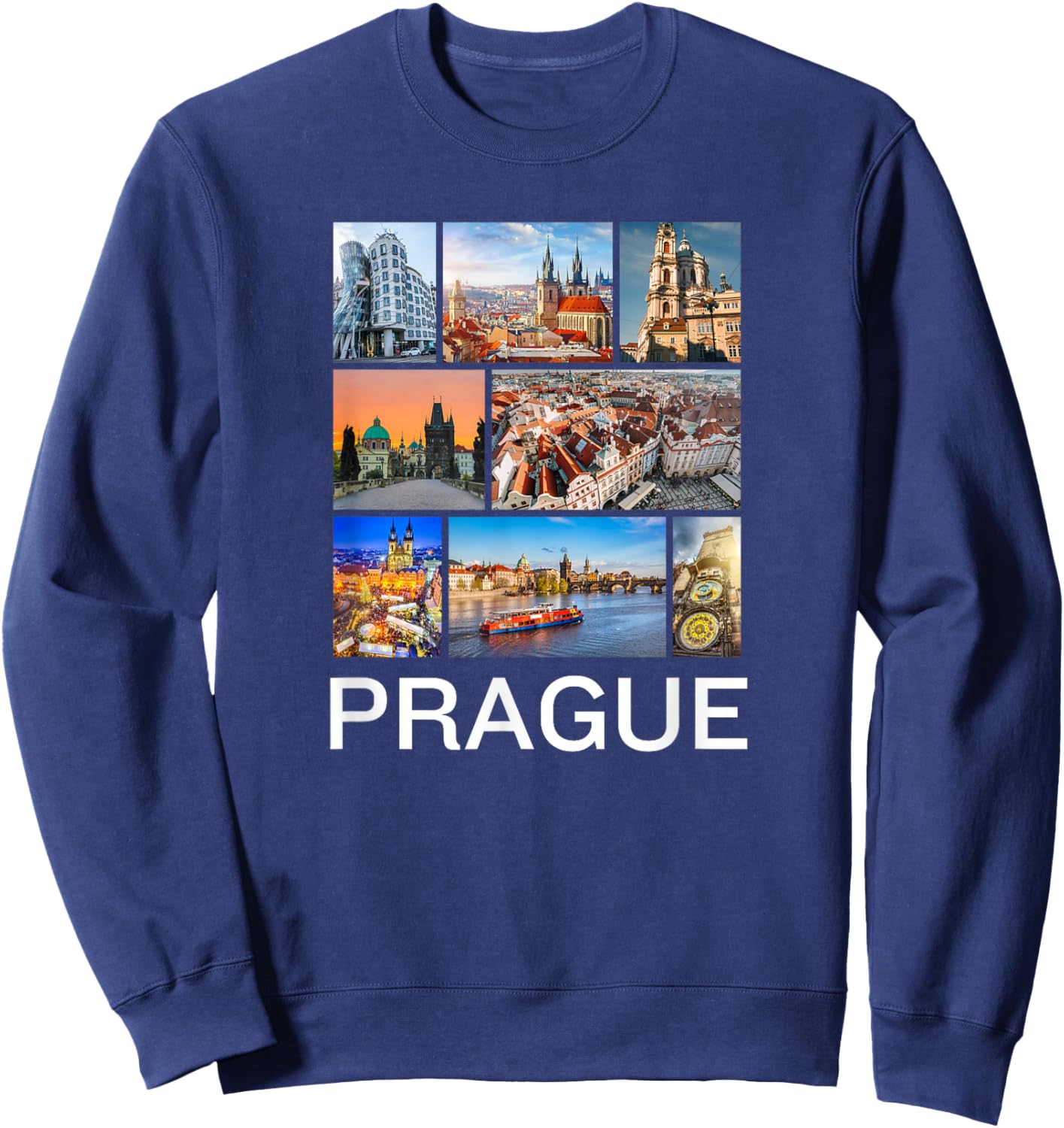 Prague Czech Republic Souvenir Prague Sweatshirt - Sweatshirt | Navy