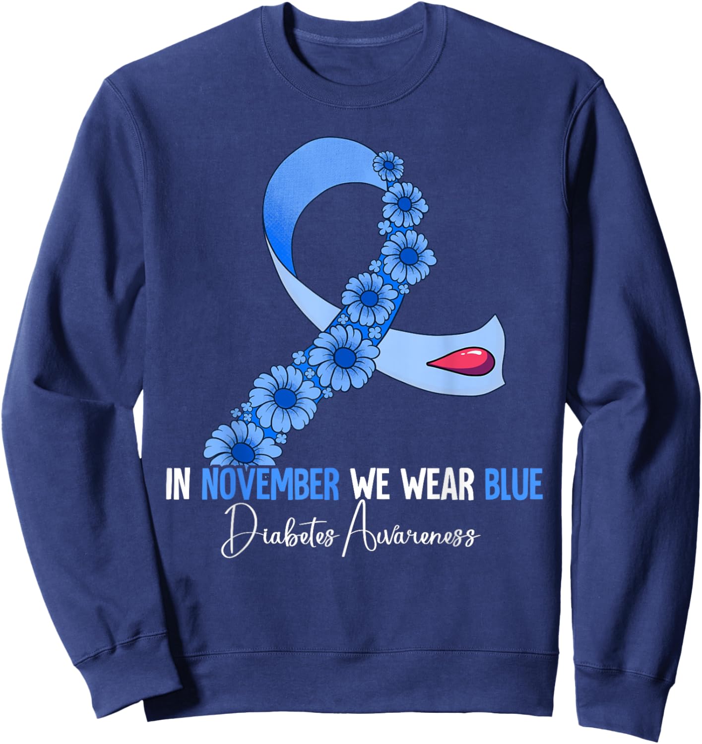 Diabetes Awareness Sweatshirt - Sweatshirt | Navy