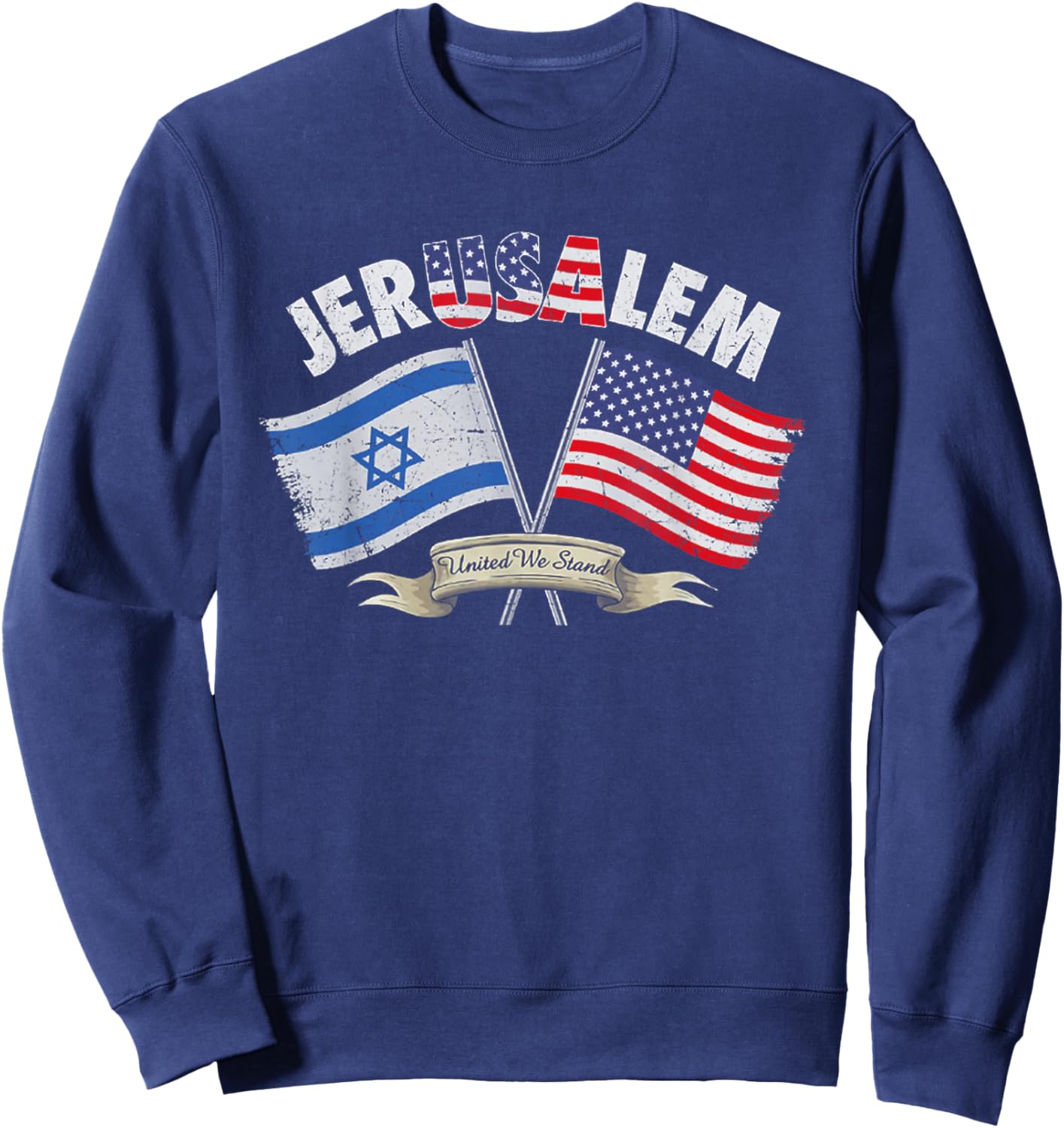 Jerusalem United We Stand Sweatshirt - Sweatshirt | Navy