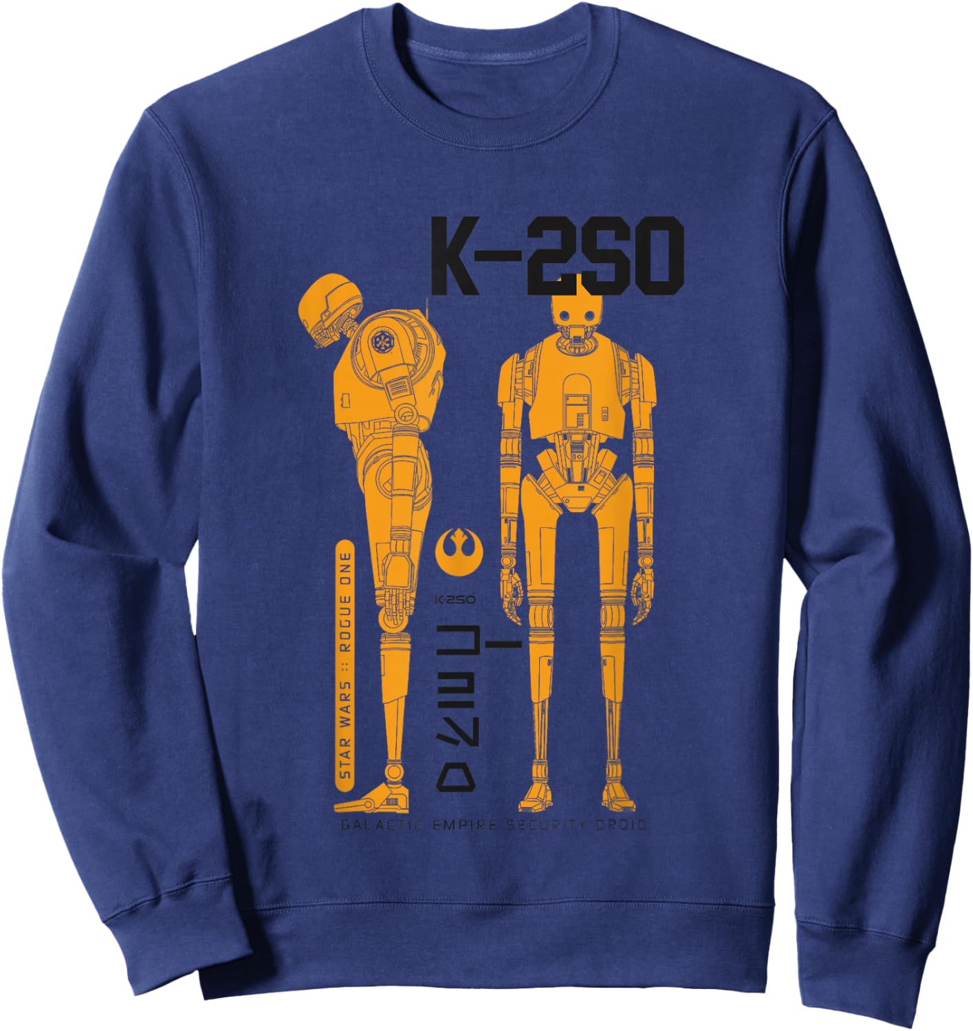 Star Wars Rogue One K-2SO Galactic Empire Security Droid Sweatshirt - Sweatshirt | Navy