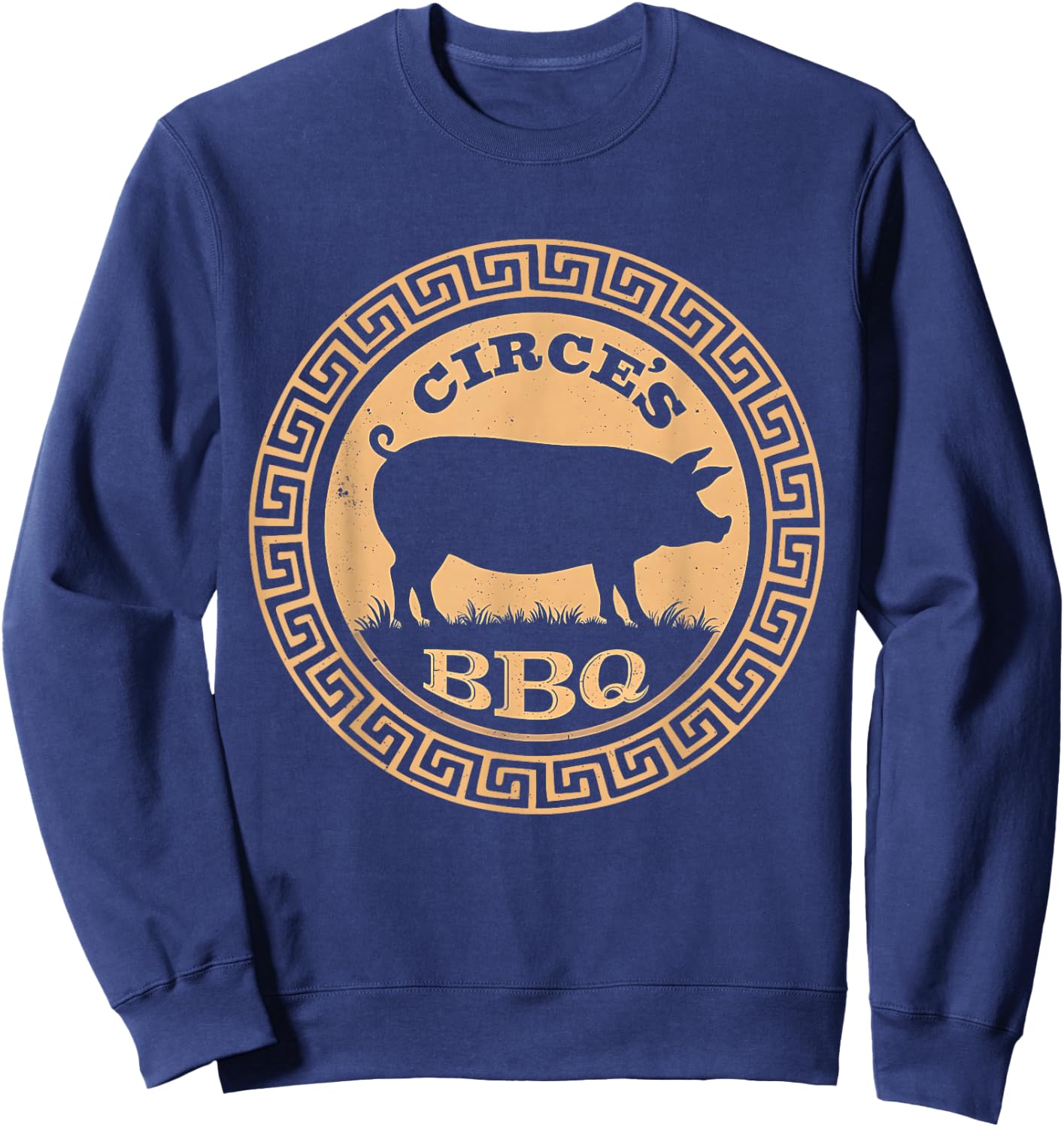 Funny Greek Mythology Circe's BBQ Odyssey Sweatshirt - Sweatshirt | Navy