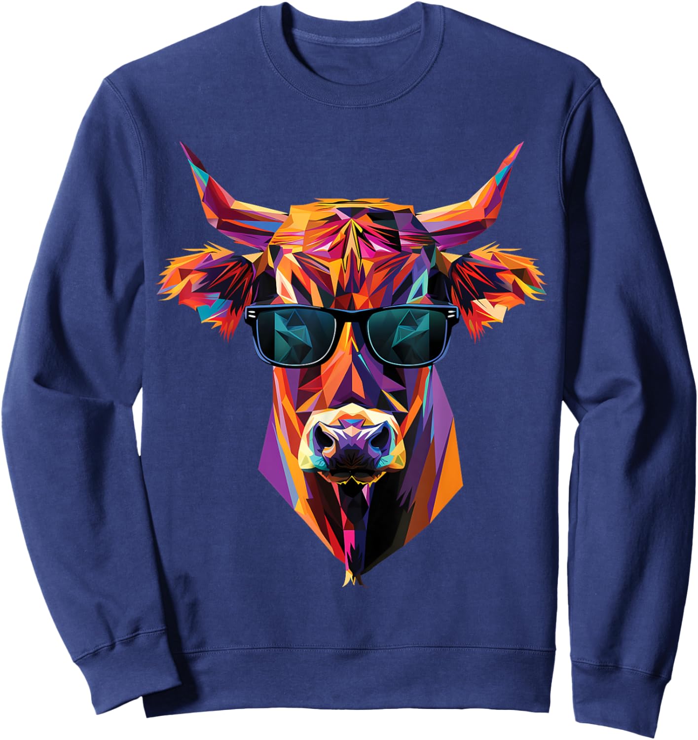 Lunettes de soleil pour éleveur de vache, papa, maman, bovins limousins Sweatshirt - Sweatshirt | Navy