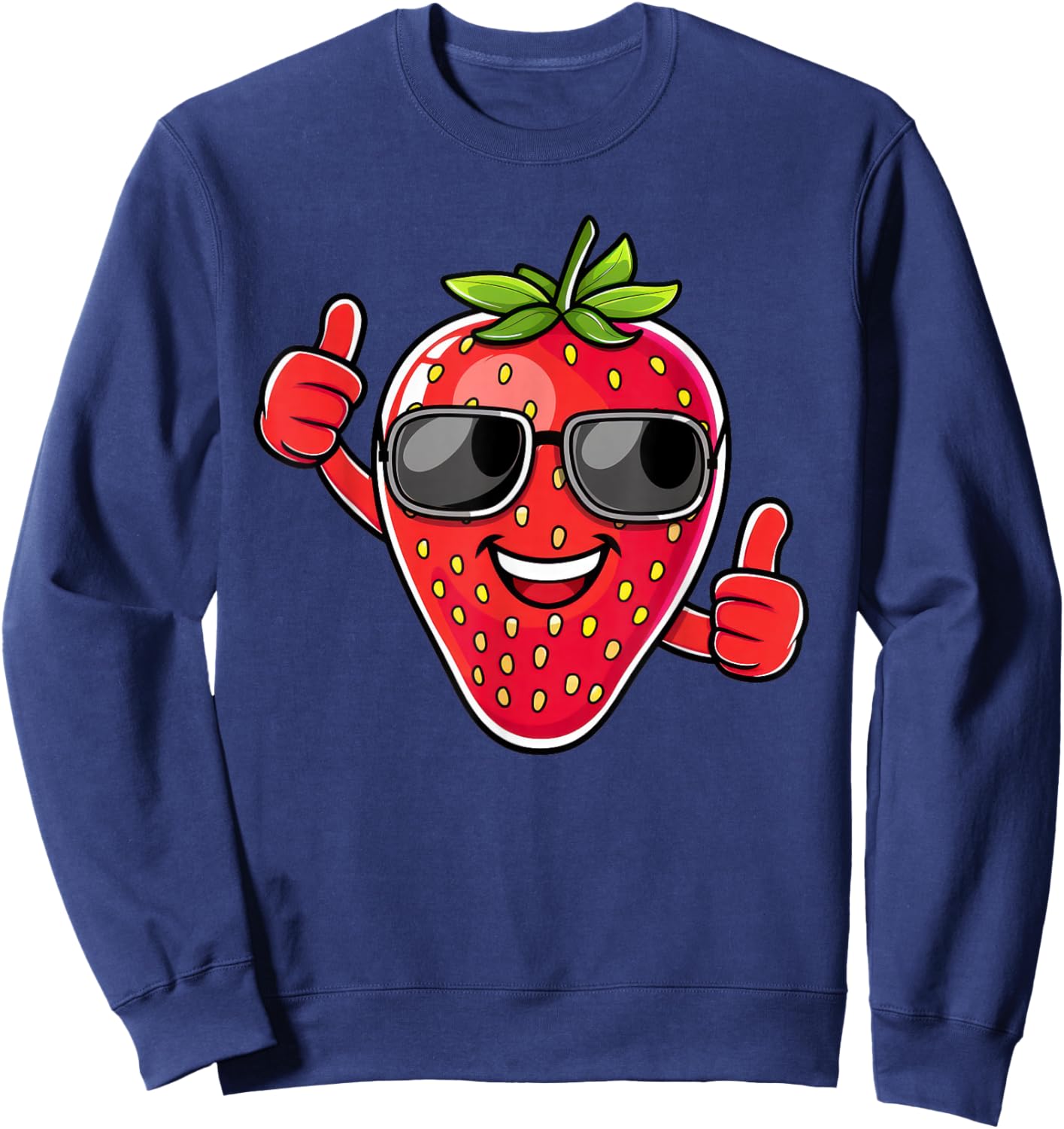Funny Strawberry Sweatshirt - Sweatshirt | Navy