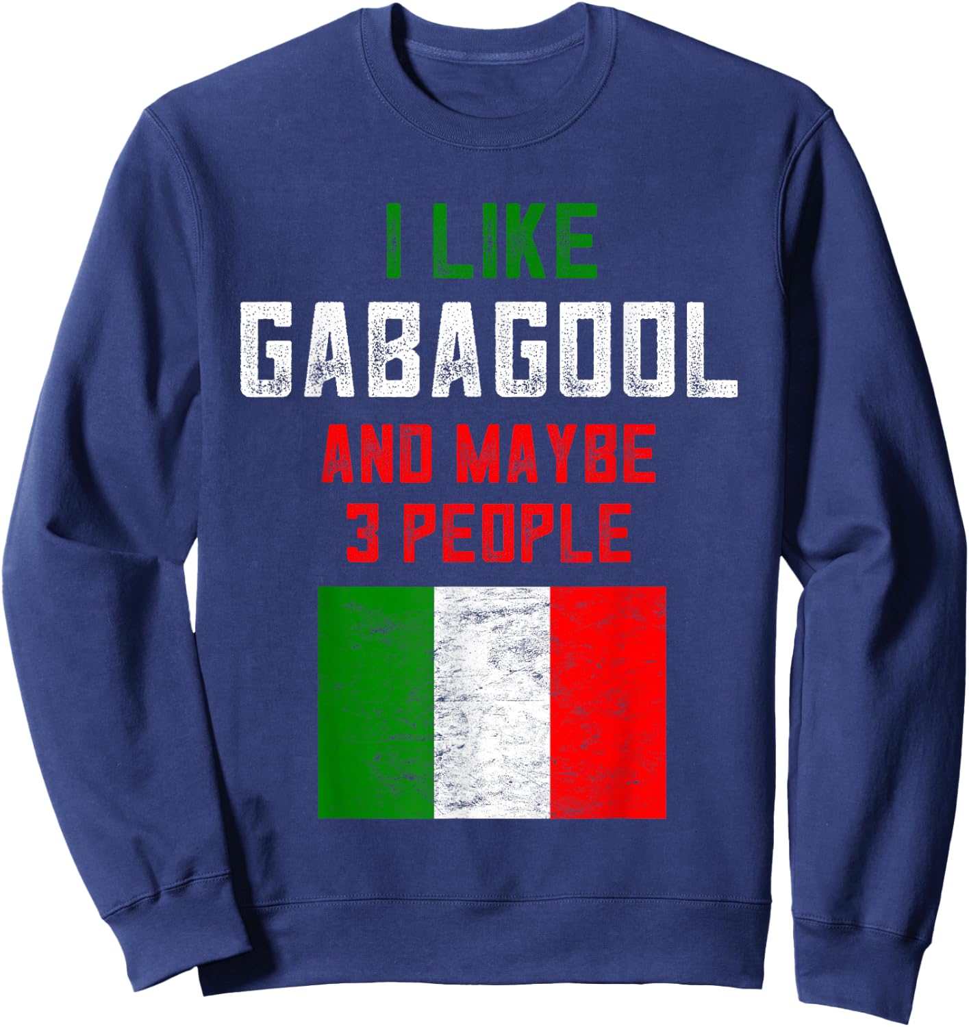 Gabagool Shirt Men New Jersey Meat Lover Italian Capicola Sweatshirt - Sweatshirt | Navy