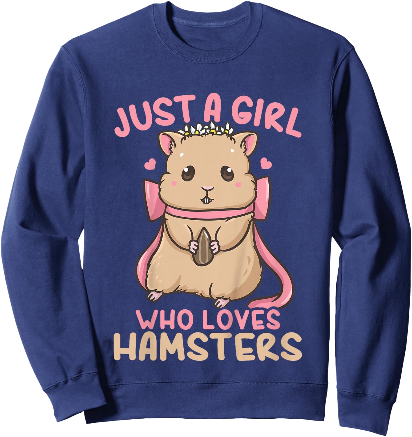 Kids Hamster Just A Girl Who Loves Hamsters Sweatshirt - Sweatshirt | Navy