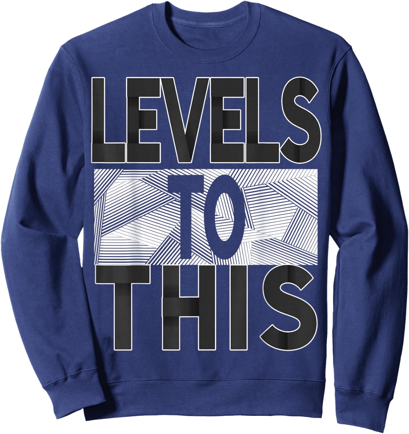 All Black Levels To This Black on Black Graphic Sweatshirt - Sweatshirt | Navy