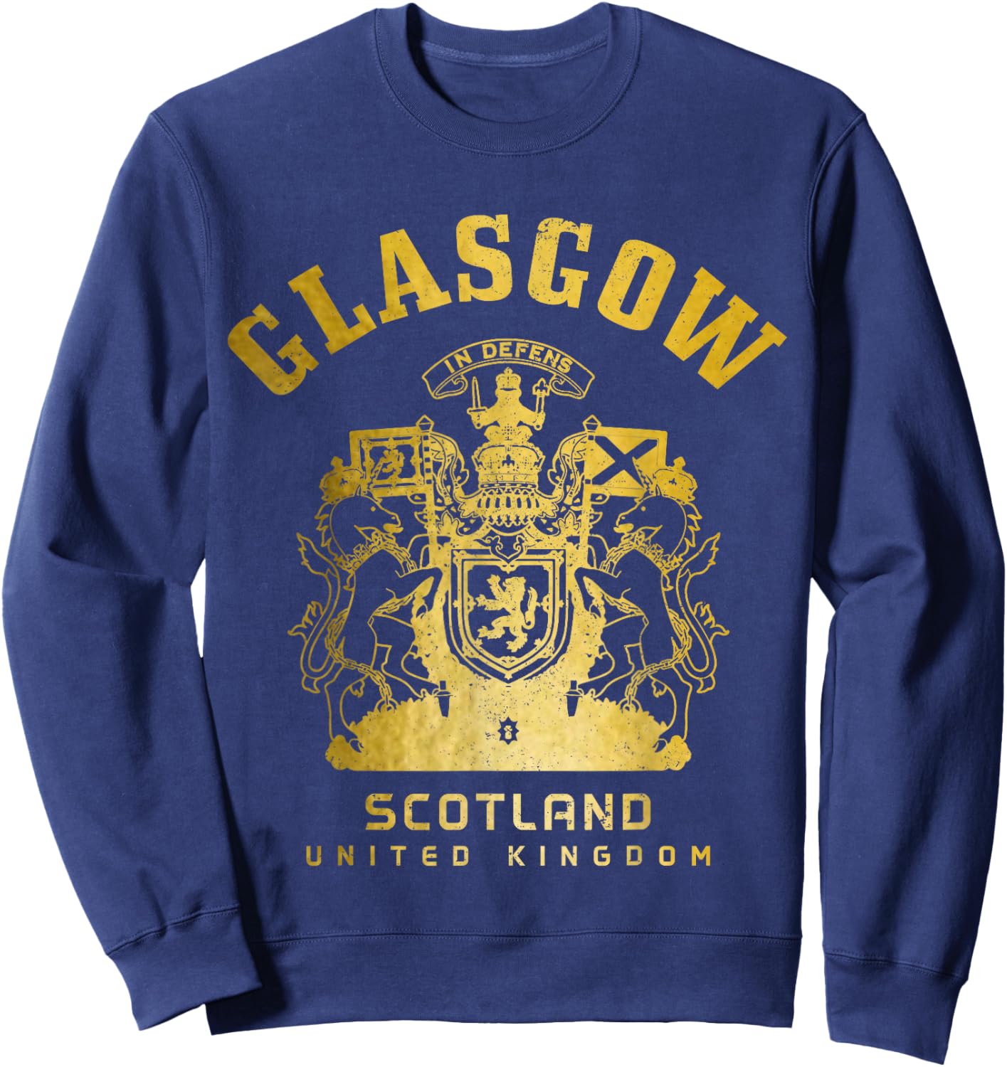 Glasgow Scotland UK Vintage Scottish Sweatshirt - Sweatshirt | Navy