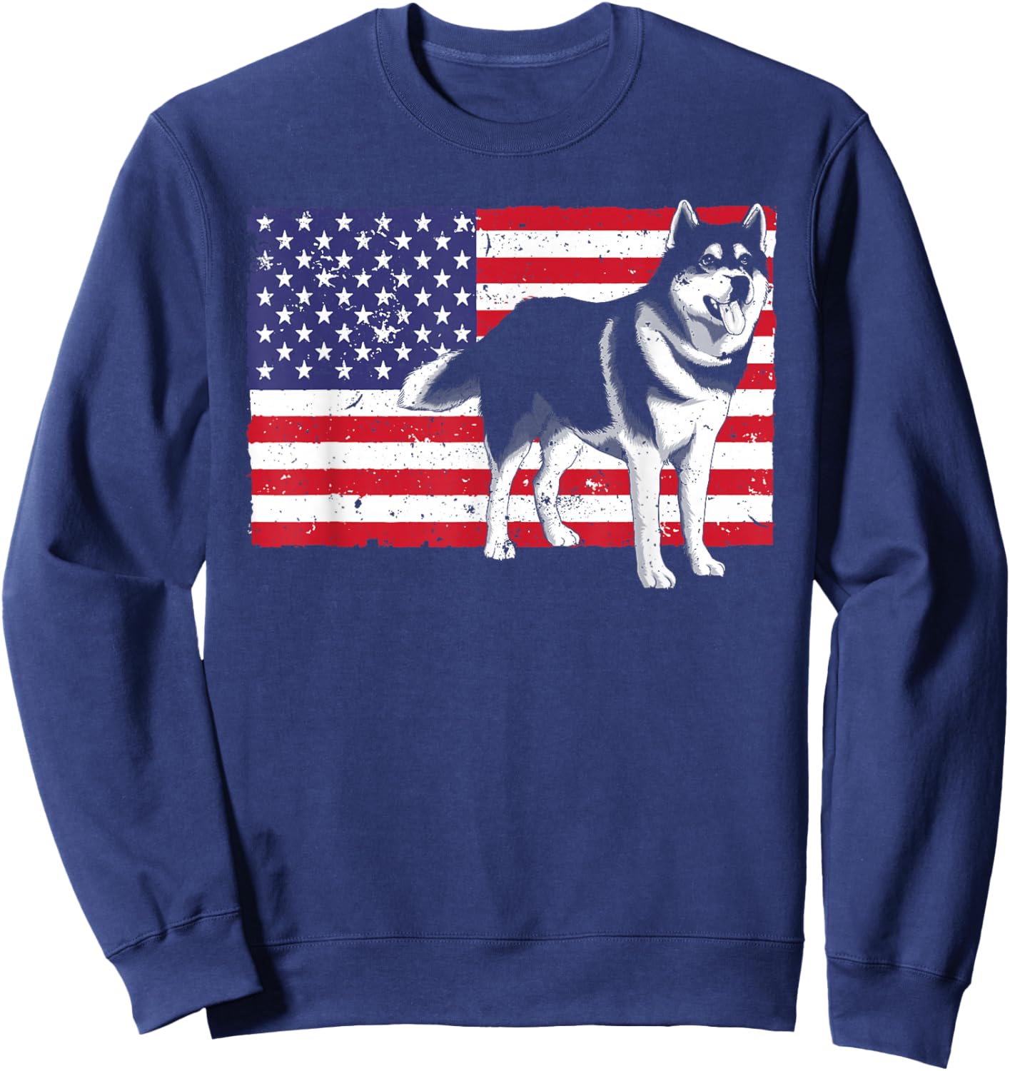 Husky Design Women Siberian Husky Dog Husky Lover Sweatshirt - Sweatshirt | Navy