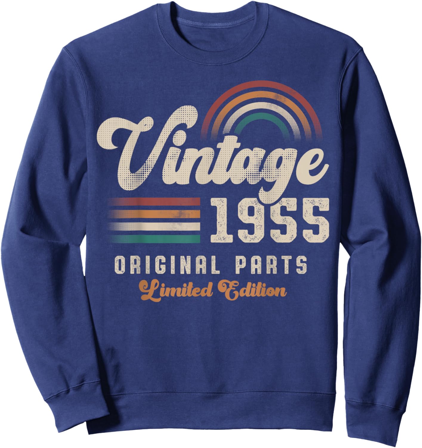 Vintage 1955 Birthday Birth Year 70 Retro Sweatshirt - Sweatshirt | Navy