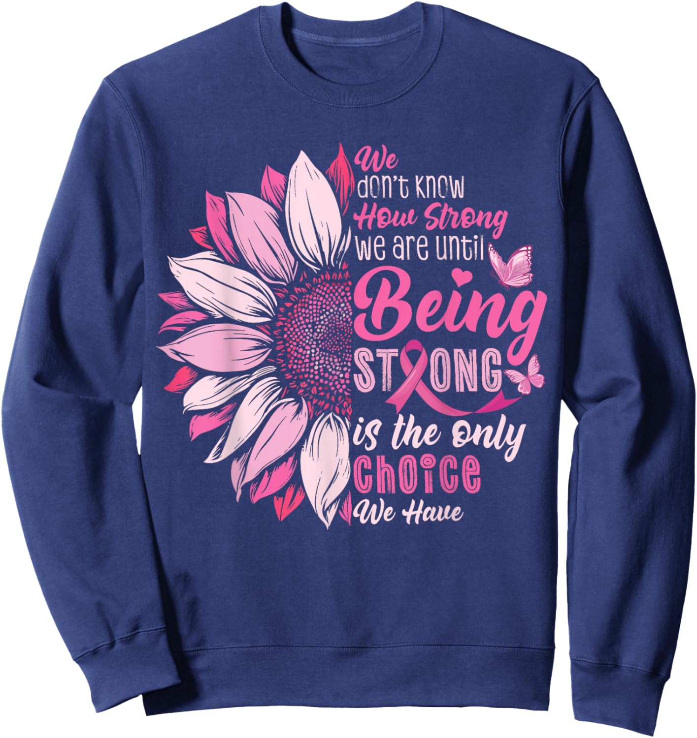 Breast Cancer Awareness Sweatshirt - Sweatshirt | Navy