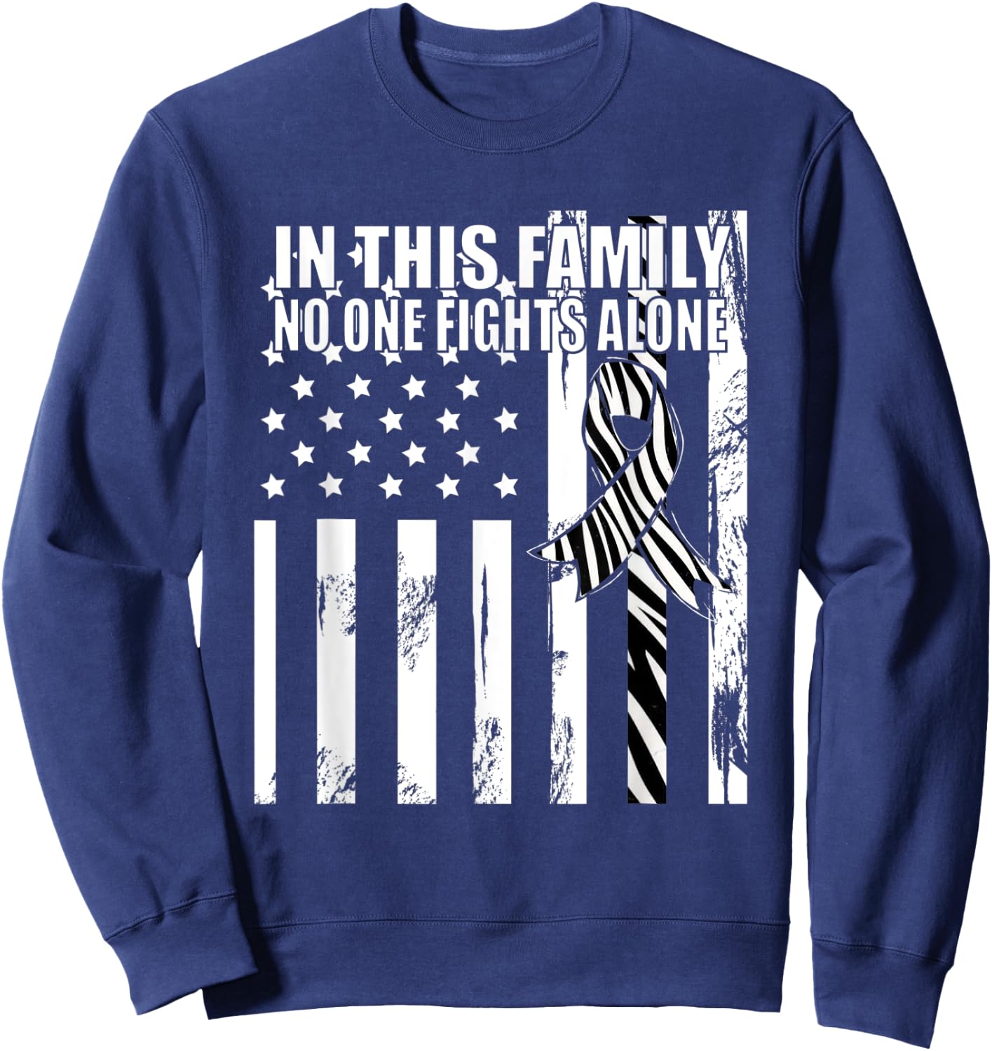 Ehlers Danlos Syndrome Hypermobility Ribbon. Sweatshirt - Sweatshirt | Navy