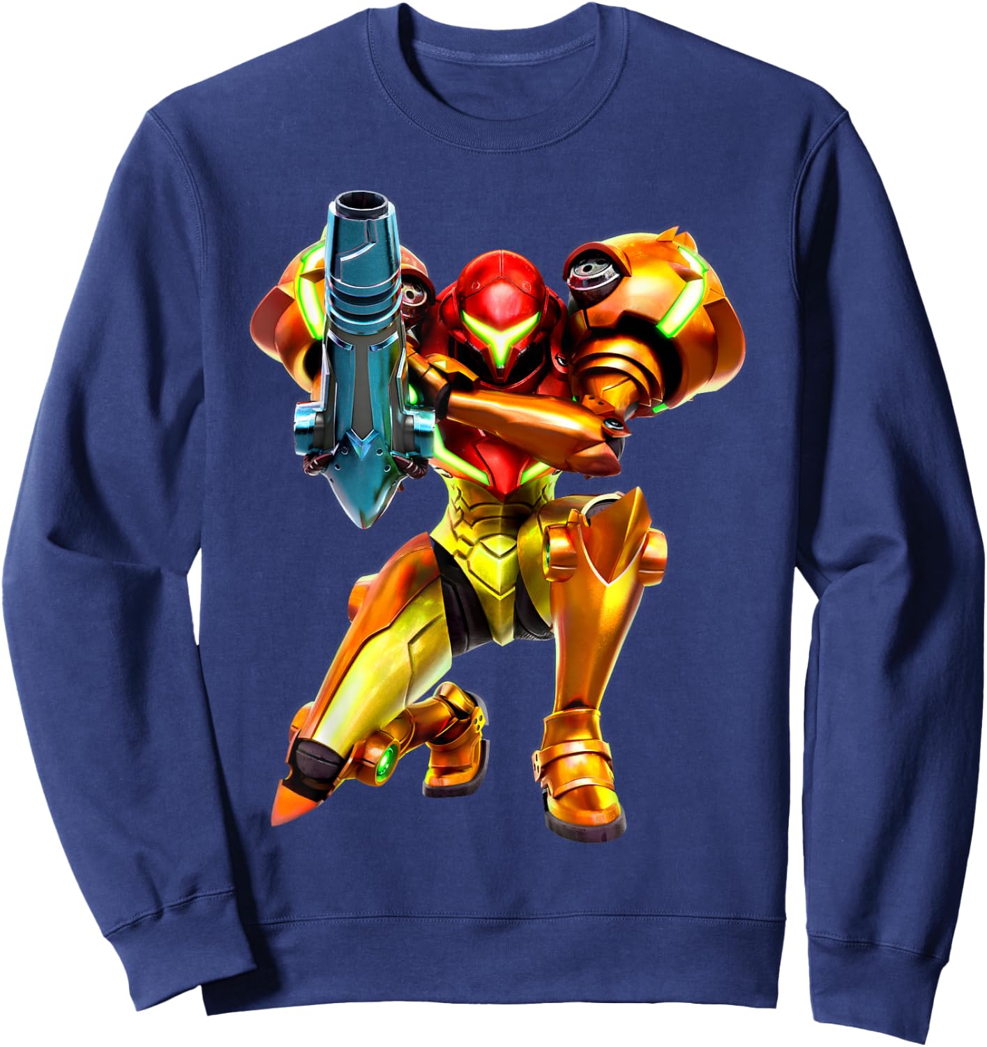 Metroid Samus Aran 3D Poster Sweatshirt - Sweatshirt | Navy