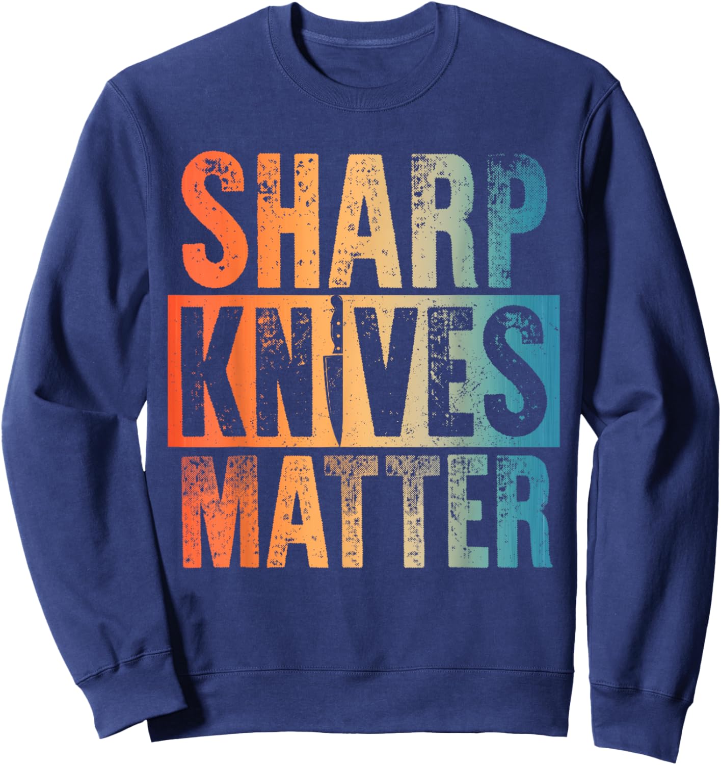 Chef Art Women Knive Lover Hotel Cook Pastry Chef Sweatshirt - Sweatshirt | Navy
