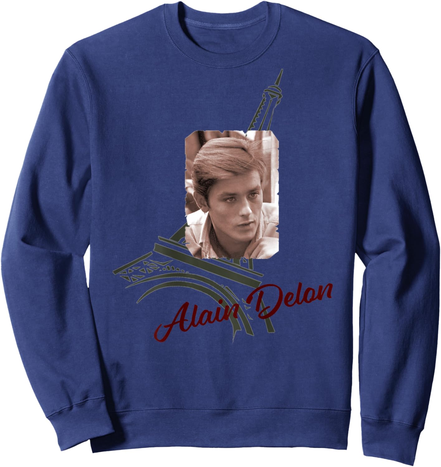 Alain Delon_001_Back Printed Sweatshirt - Sweatshirt | Navy