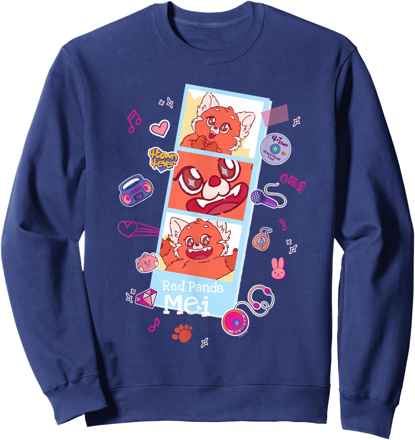 Disney and Pixar's Turning Red Panda Mei Cute Photo Strip Sweatshirt - Sweatshirt | Navy