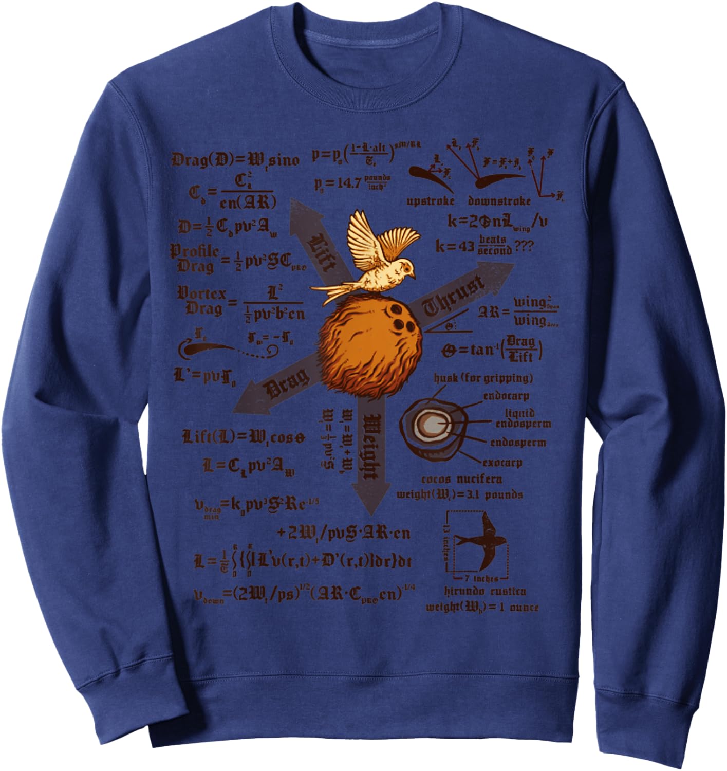 Vintage White A Simple Question Holy Grail Navy Sweatshirt - Sweatshirt | Navy