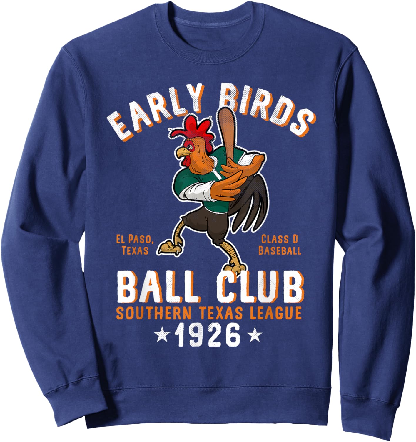 El Paso Early Birds Retro Minor League Baseball Team Sweatshirt - Sweatshirt | Navy