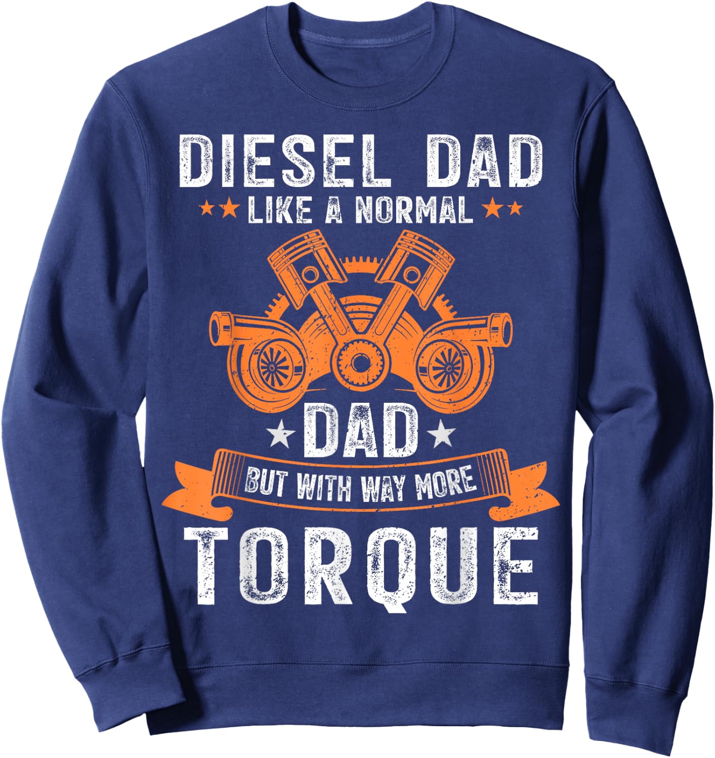 Diesel Mechanic Dad Automobile Fathers Day Funny Gift Sweatshirt - Sweatshirt | Navy