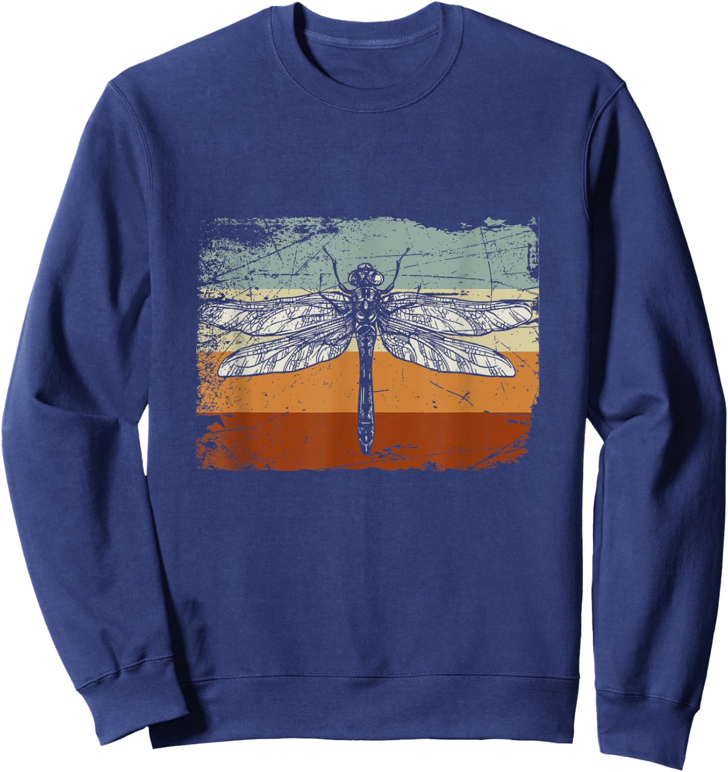Retro Insect Dragonfly Sweatshirt - Sweatshirt | Navy