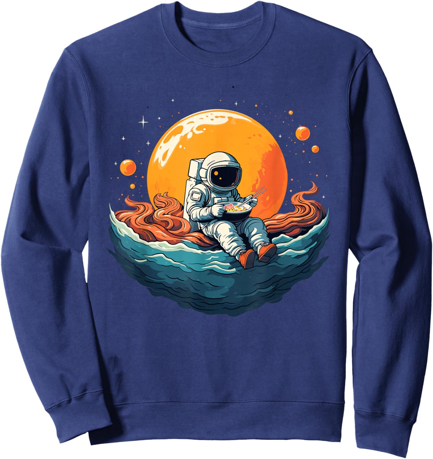 Astronaut Ramen Anime Space Kids Graphic Sweatshirt - Sweatshirt | Navy