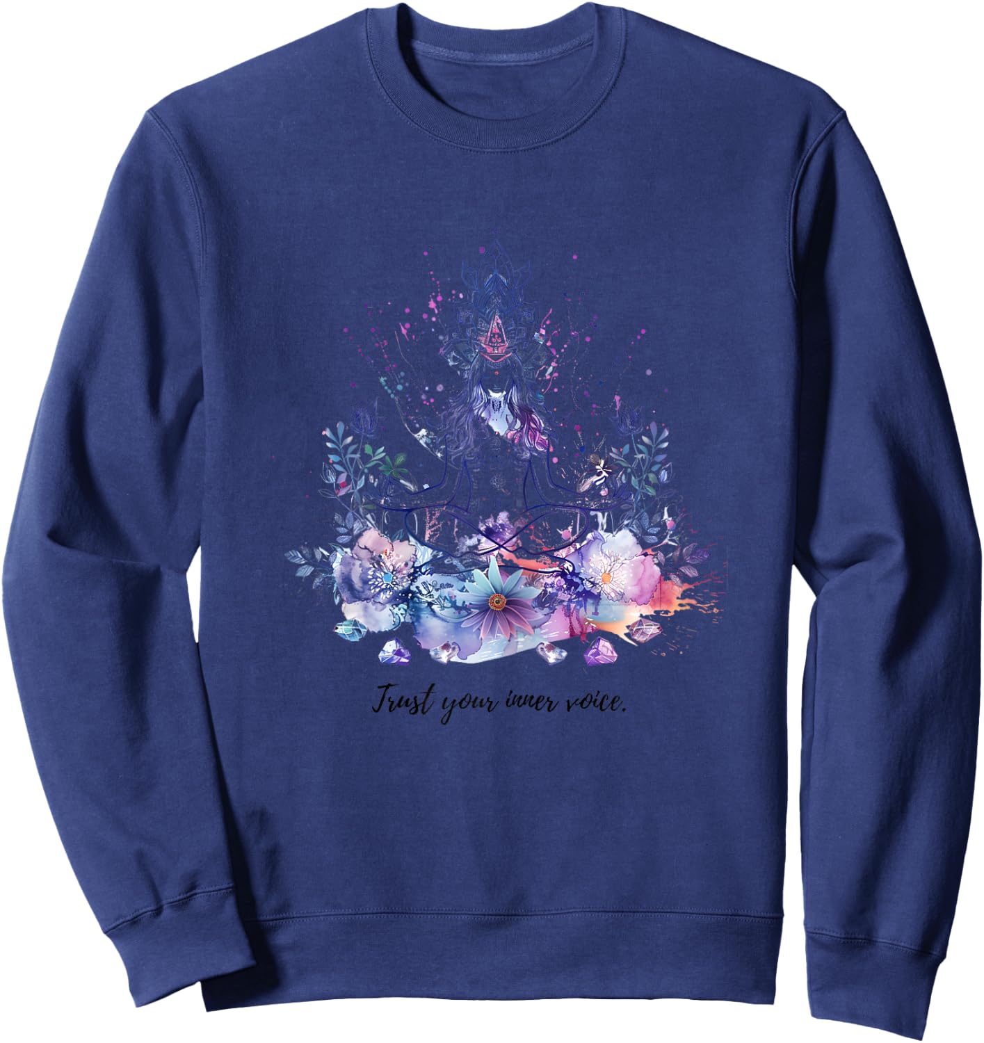 Tranquil Zen Meditation Mantra Wall Art & Accessories Sweatshirt - Sweatshirt | Navy