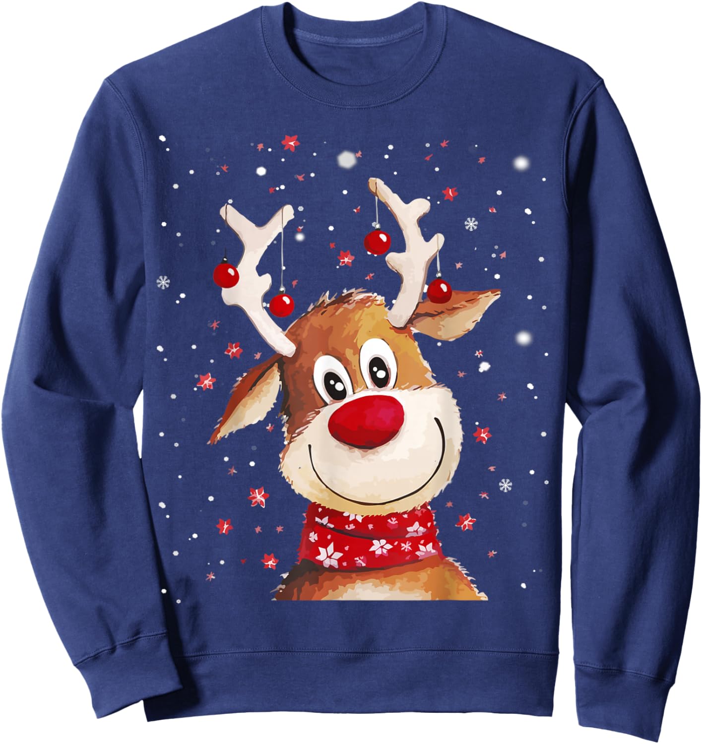 Rudolph Red Nose Santa Claus's Reindeer Sweatshirt - Sweatshirt | Navy