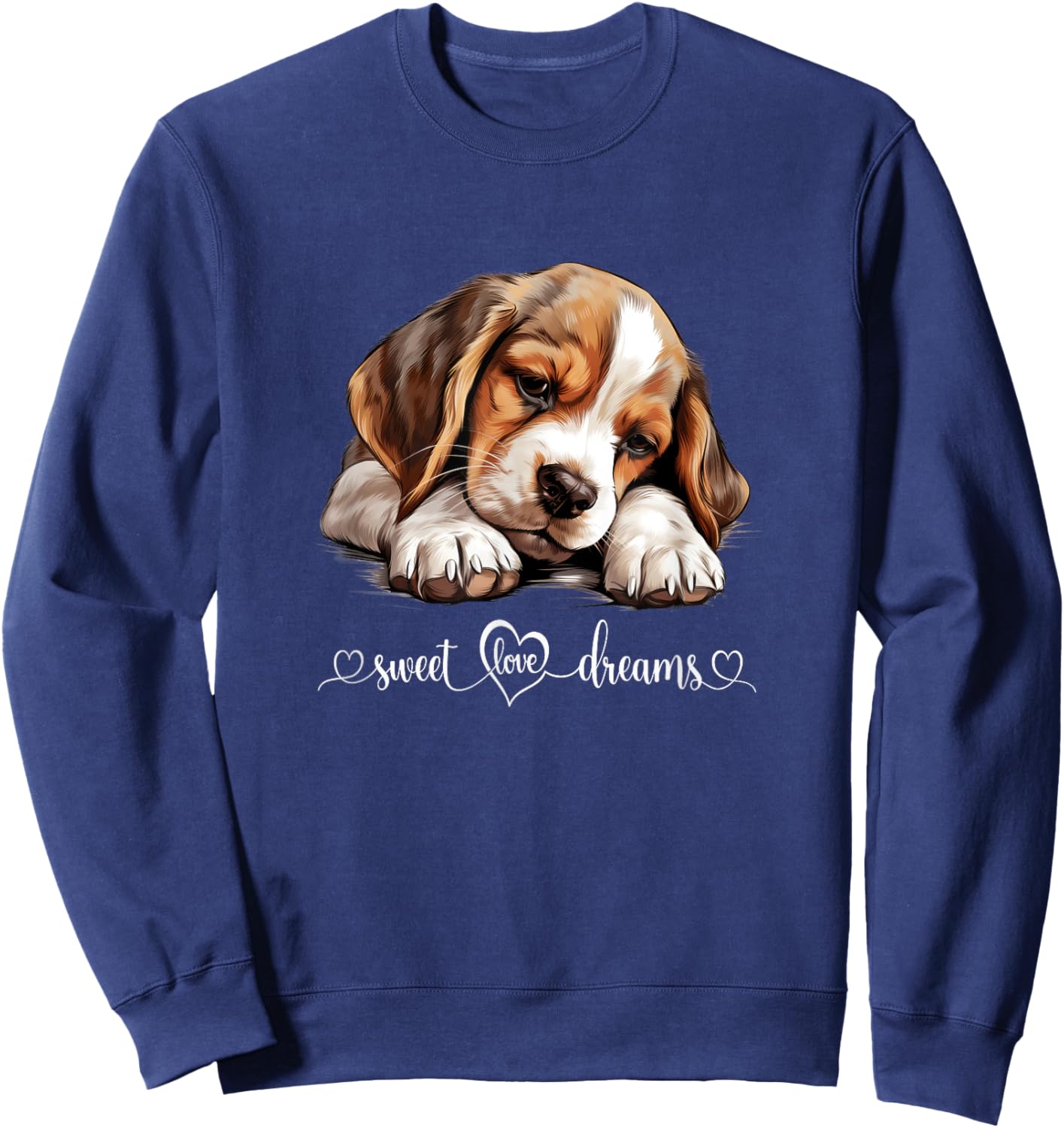 Cute Dog Graphic Dog Lover Beagle Puppy Dog Sweatshirt - Sweatshirt | Navy