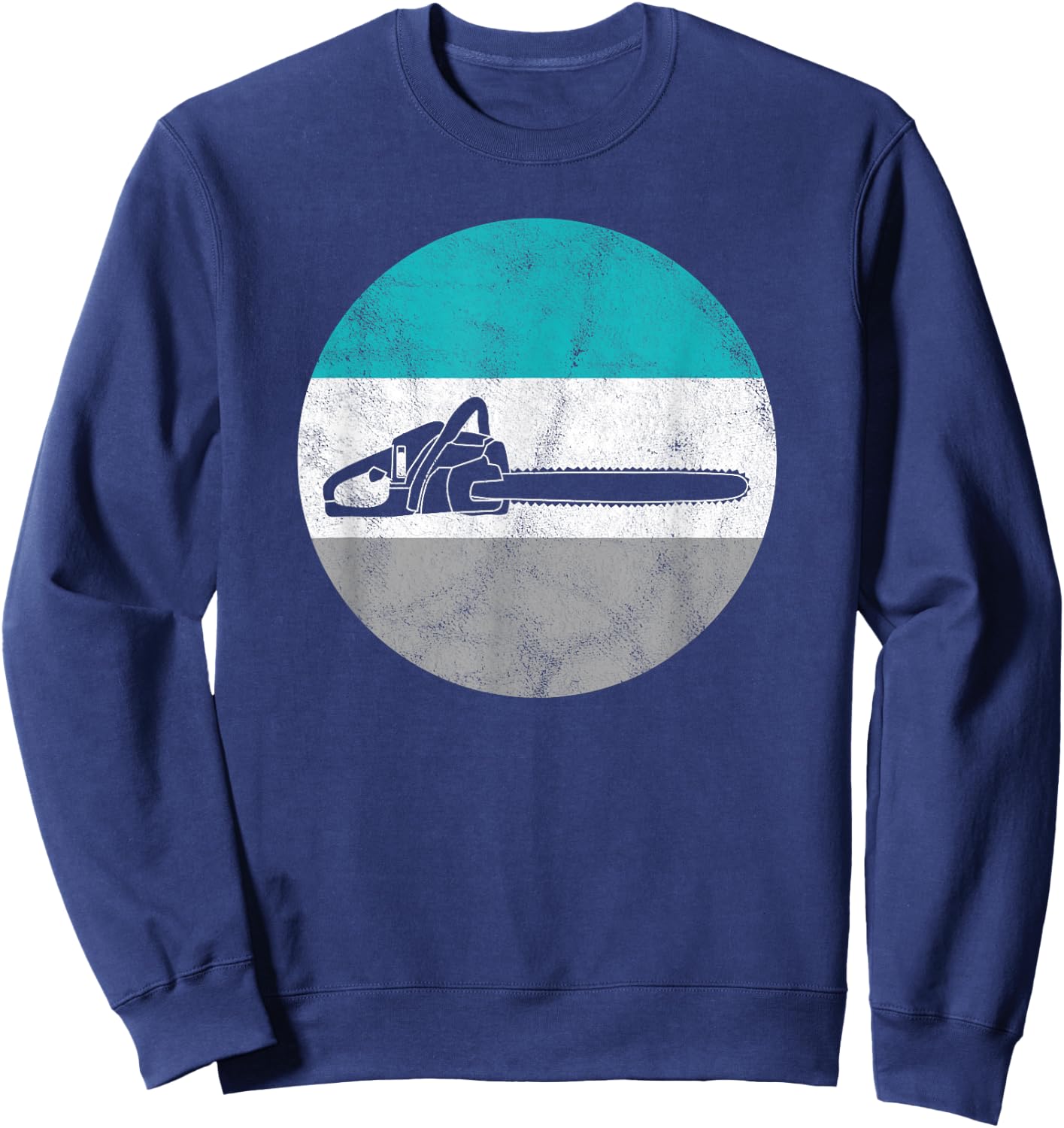 Chainsaw Retro Lumberjack Forestry Gift & Women Sweatshirt - Sweatshirt | Navy