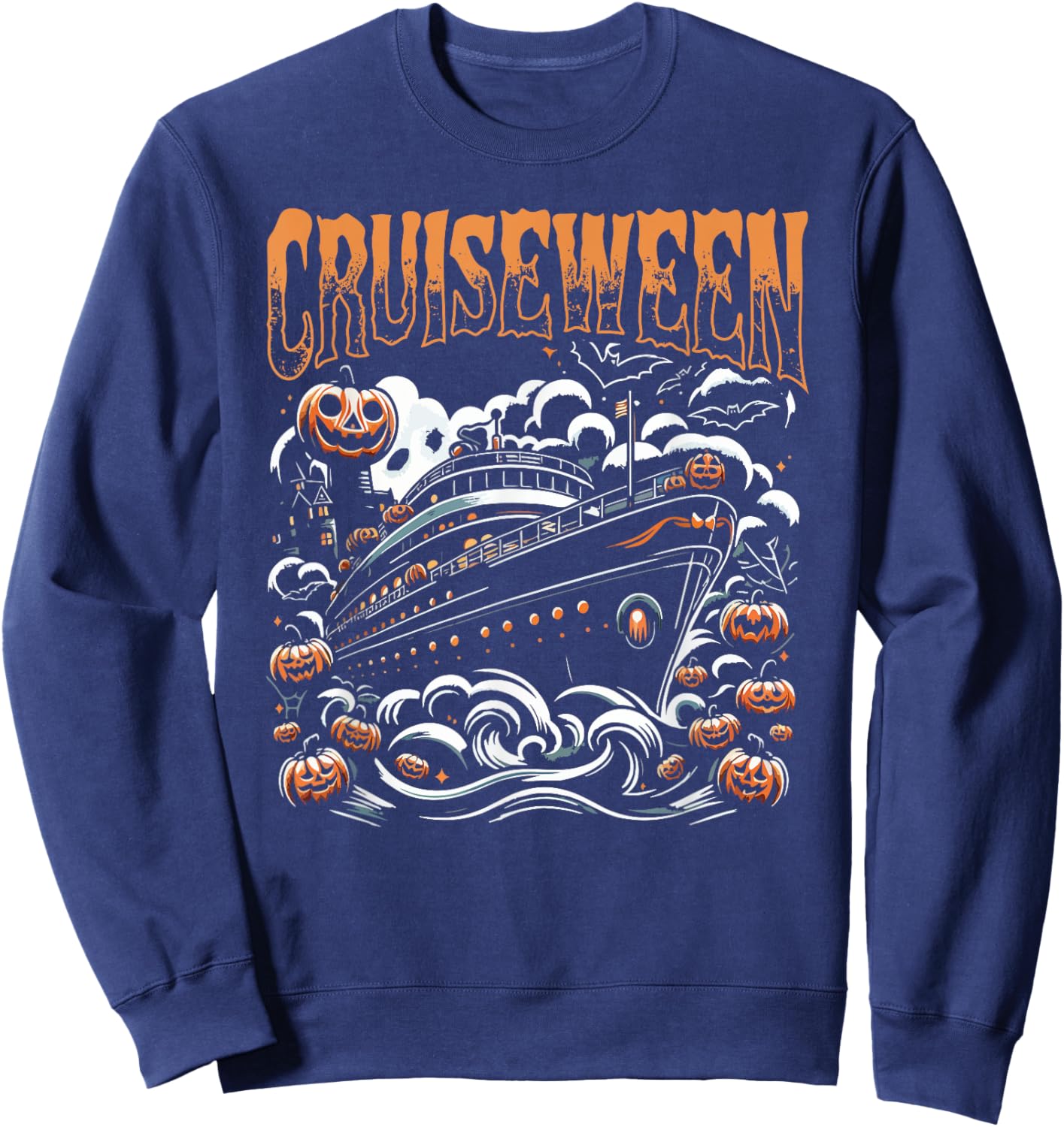 Cruising Designs By MCG.Co Cruiseween Black -Adults & Kids Halloween Sweatshirt - Sweatshirt | Navy