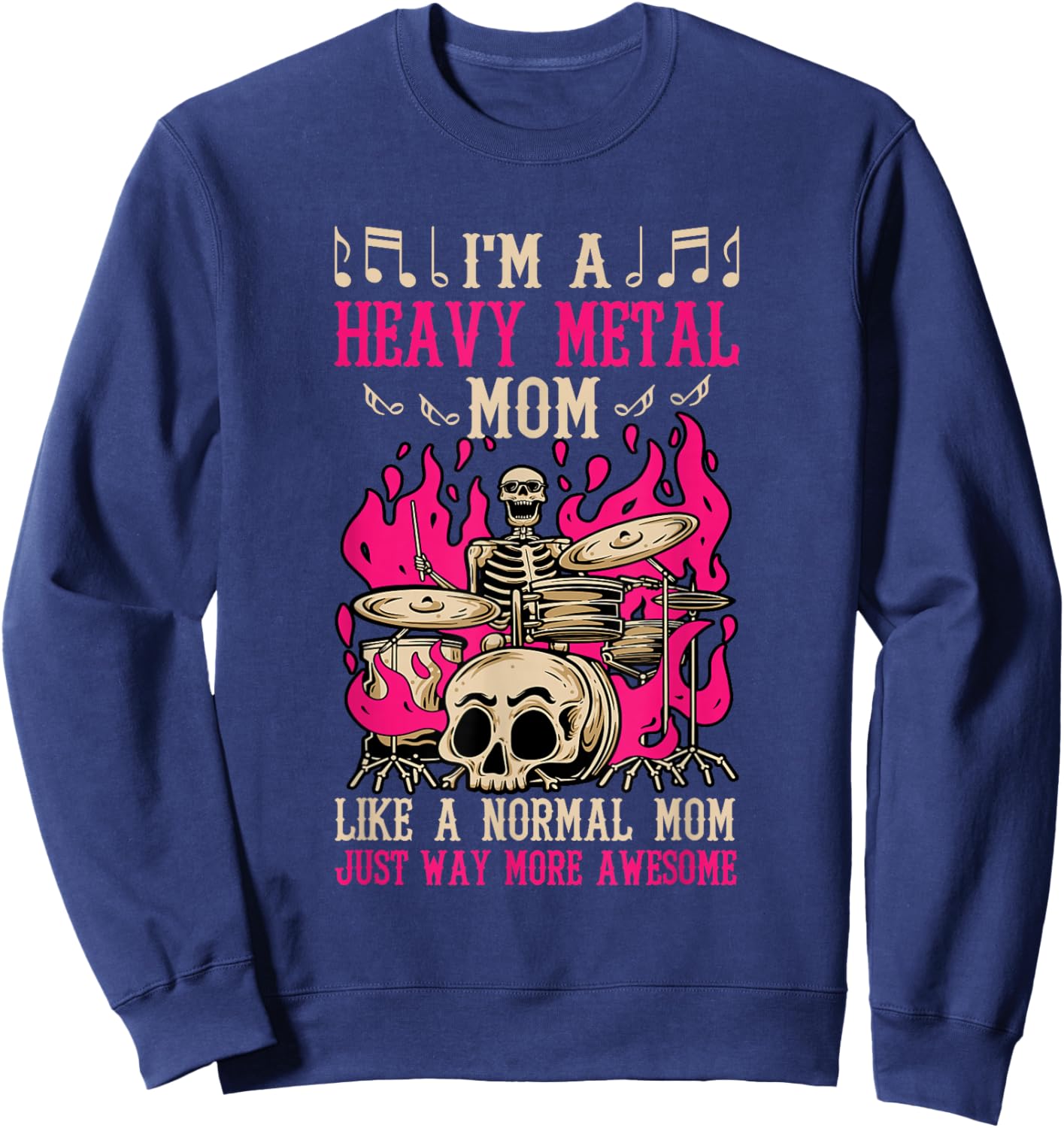 I'm A Heavy-metal Mom Hardrock Mother Sweatshirt - Sweatshirt | Navy