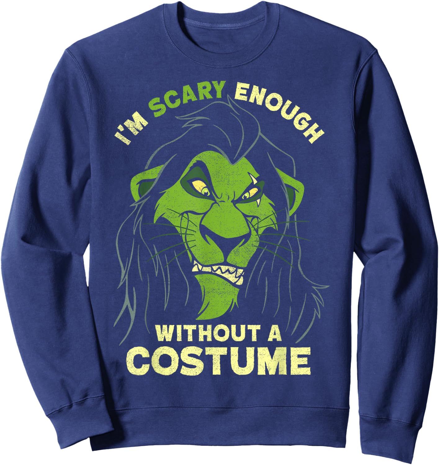Disney The Lion King Scar Scary Enough Halloween Sweatshirt - Sweatshirt | Navy
