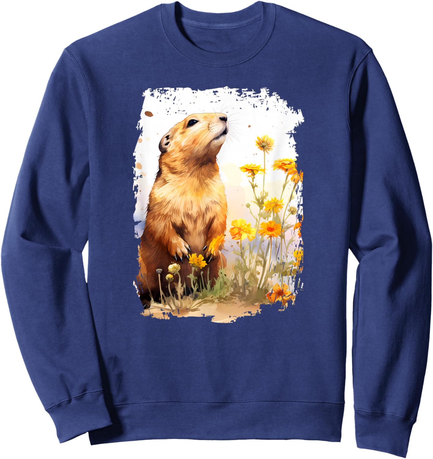 Prairie dog Flower Butterfly Sweatshirt - Sweatshirt | Navy
