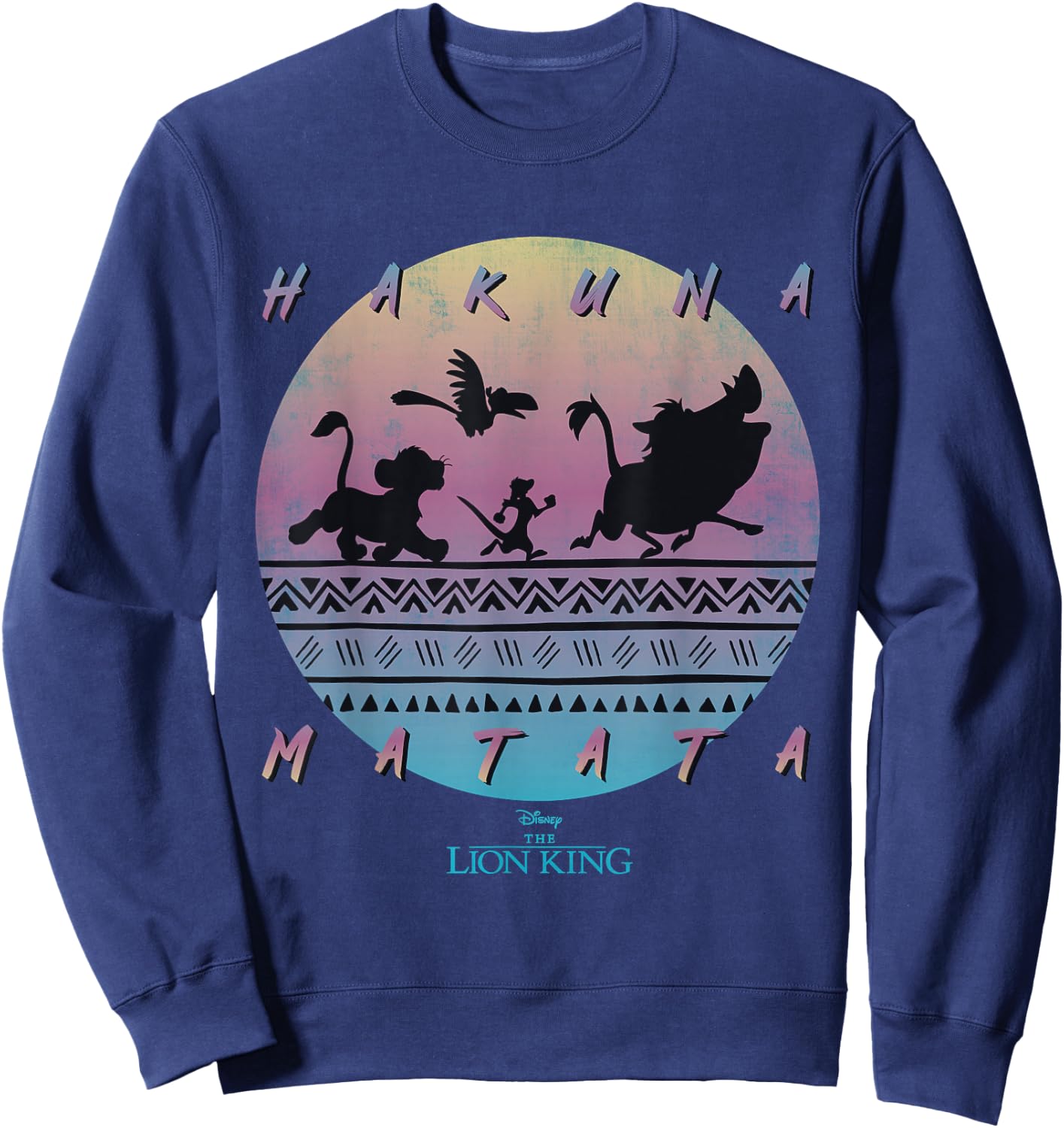 Disney The Lion King Hakuna Matata 90s Circle Sweatshirt - Sweatshirt | Navy