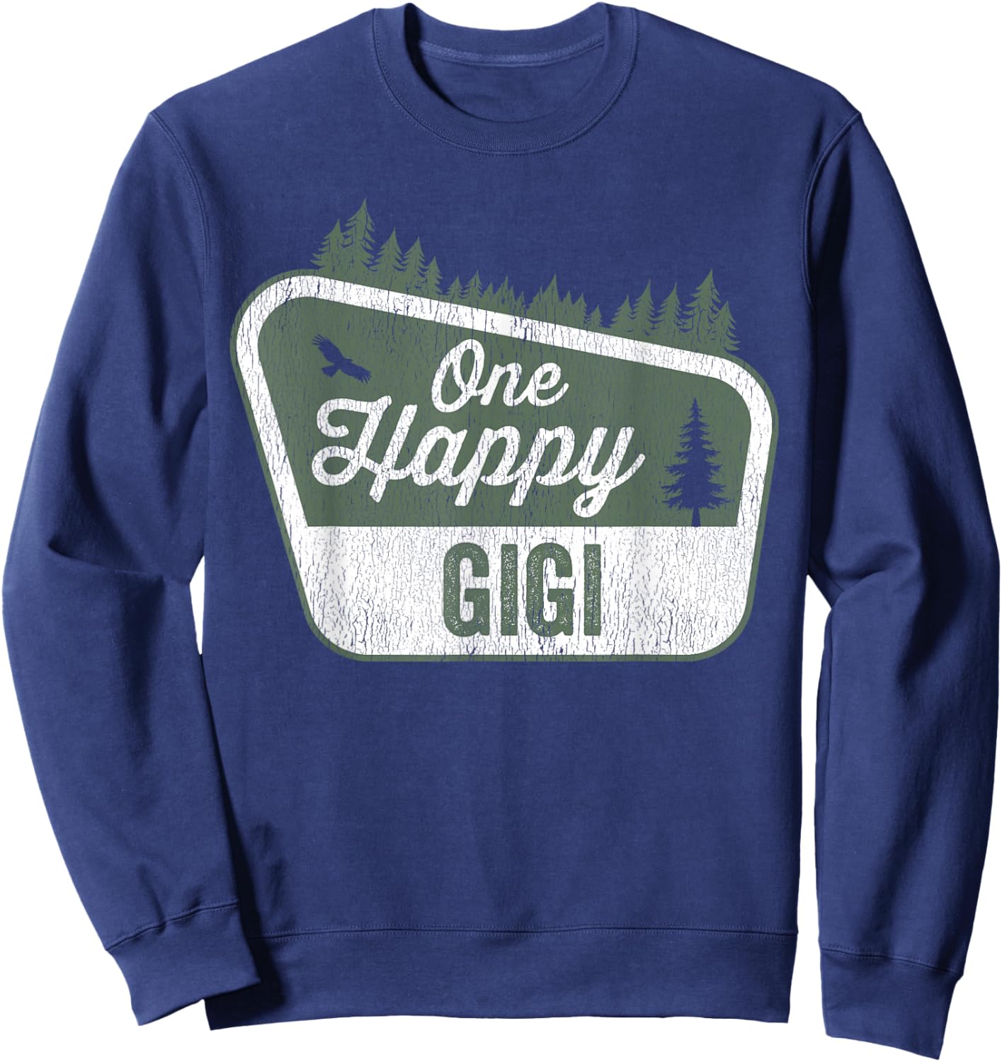 One Happy Gigi Matching Family Birthday Party Camping Sweatshirt - Sweatshirt | Navy